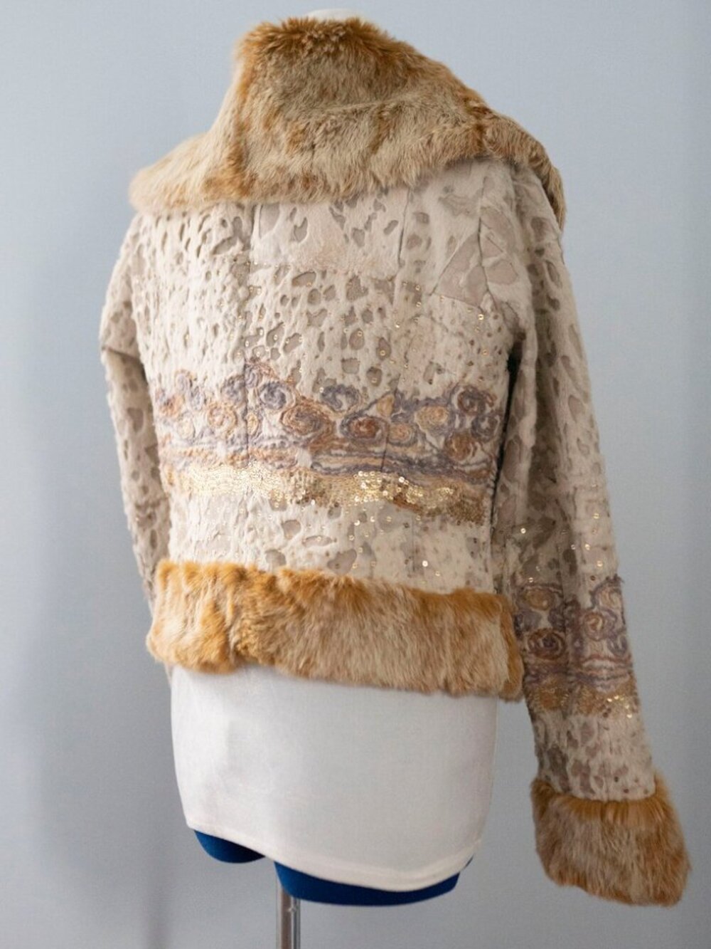 Bebe - Rabbit Fur and Sequin Jacket (vintage) - Picture 5 of 5